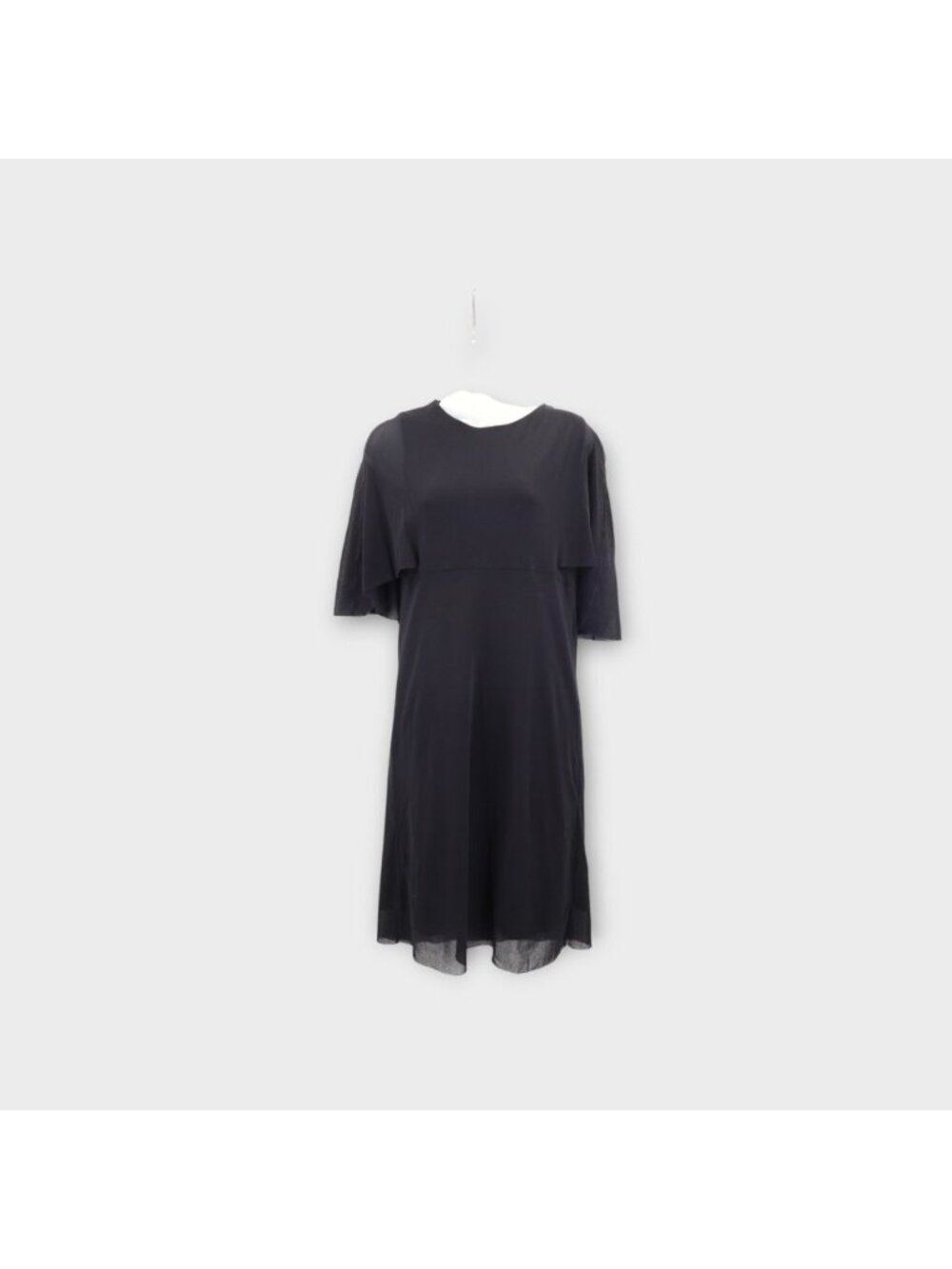 FuzziโBlack Tulle Overlay Capelet Jean Paul Gautier A-Line Midi Dress Size XS